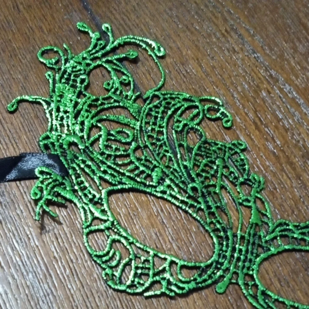 2/$16 Elegant Green Lace Masquerade Mask